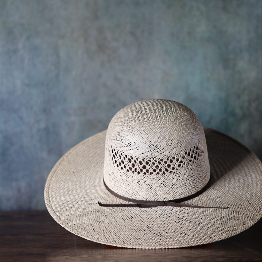 Jute Flat Brim Western Straw Hat